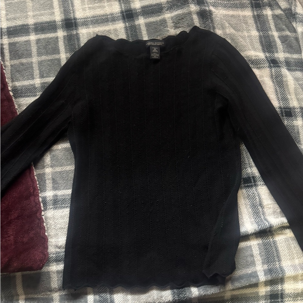 Banana Republic Black Merino Wool Sweater